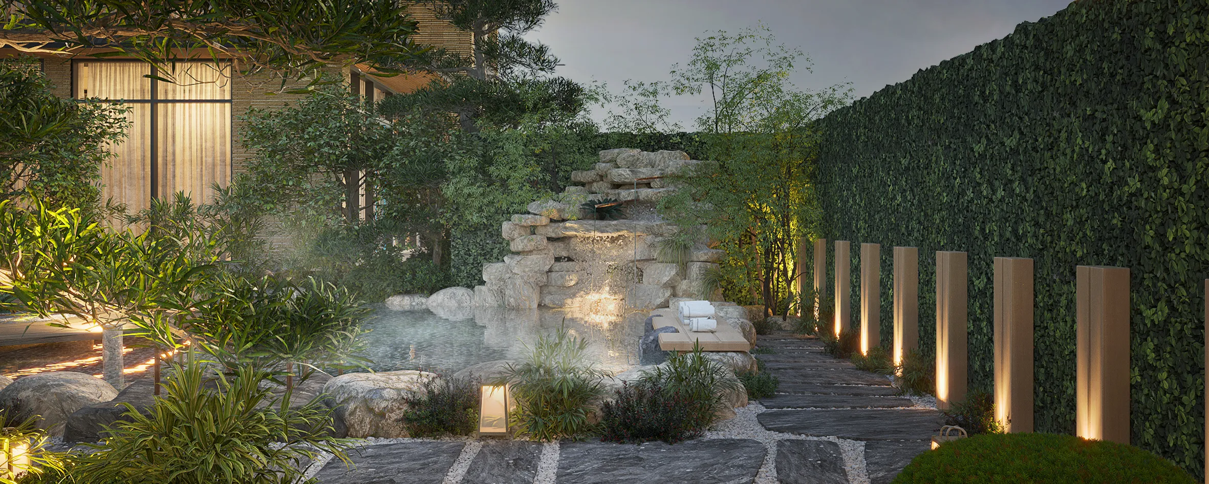 Onsen clubhouse & Yamaki park